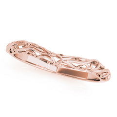 Vintage-Inspired Curved Wedding Gold Band