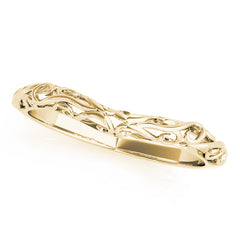 Vintage-Inspired Curved Wedding Gold Band