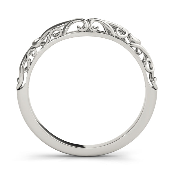 Vintage-Inspired Curved Wedding Gold Band