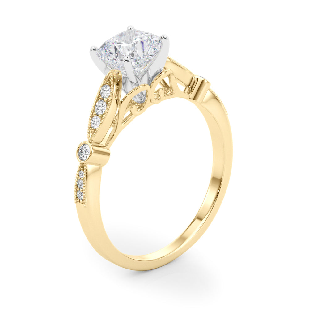 Elegant Prong-Set Round Diamond Engagement Ring — 9K/18K Gold & Platinum