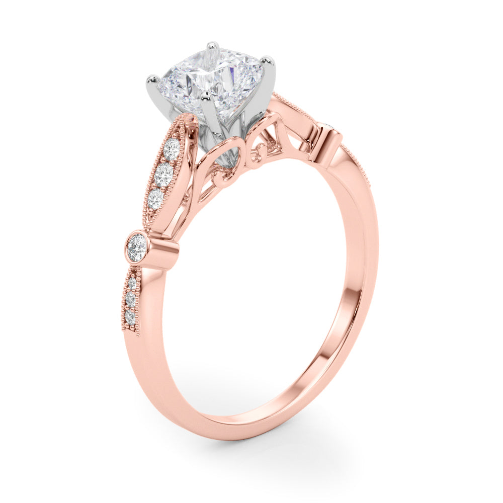 Elegant Prong-Set Round Diamond Engagement Ring — 9K/18K Gold & Platinum
