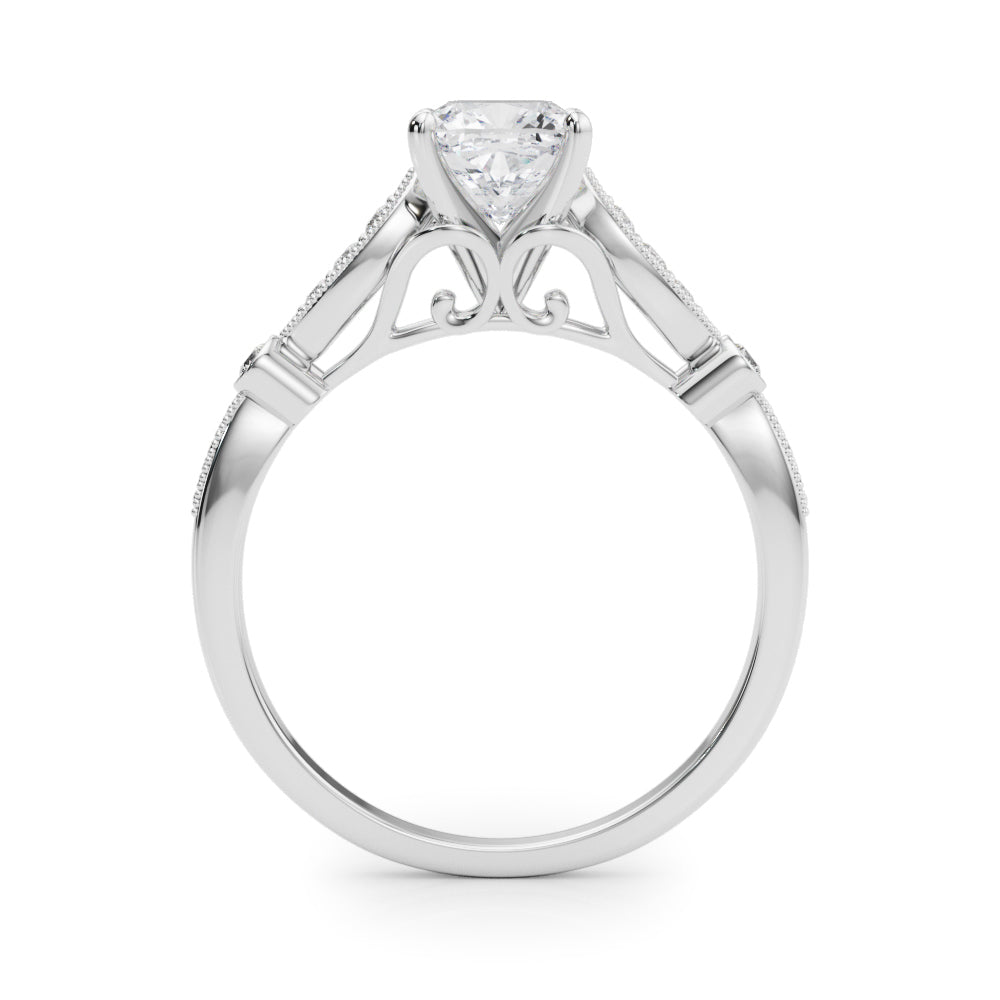 Elegant Prong-Set Round Diamond Engagement Ring — 9K/18K Gold & Platinum