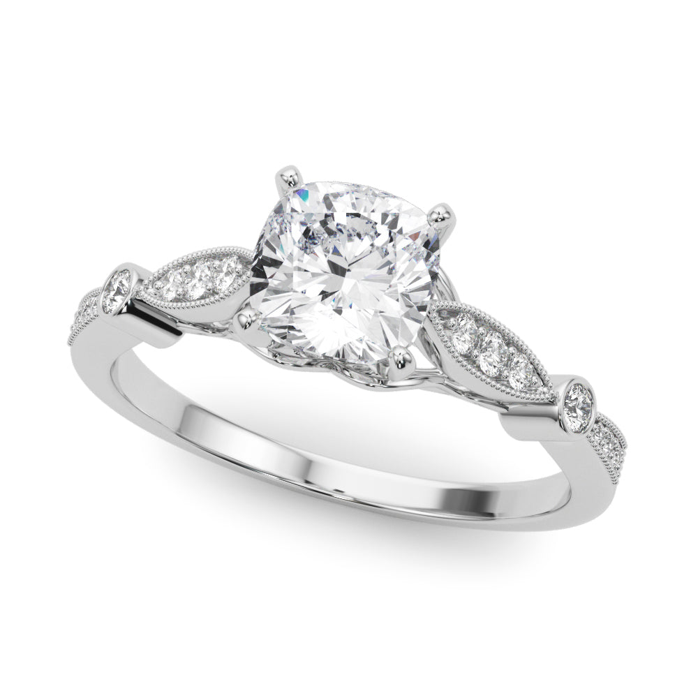 Elegant Prong-Set Round Diamond Engagement Ring — 9K/18K Gold & Platinum