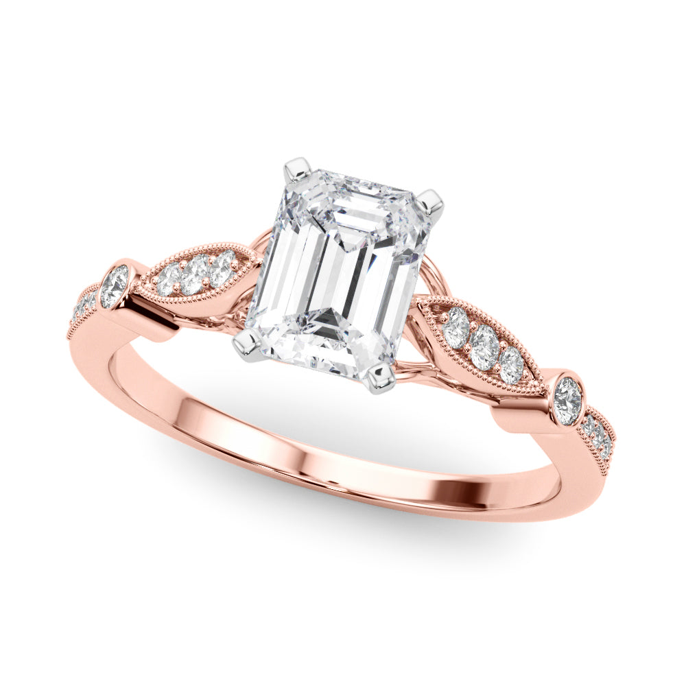 Elegant Prong-Set Round Diamond Engagement Ring — 9K/18K Gold & Platinum