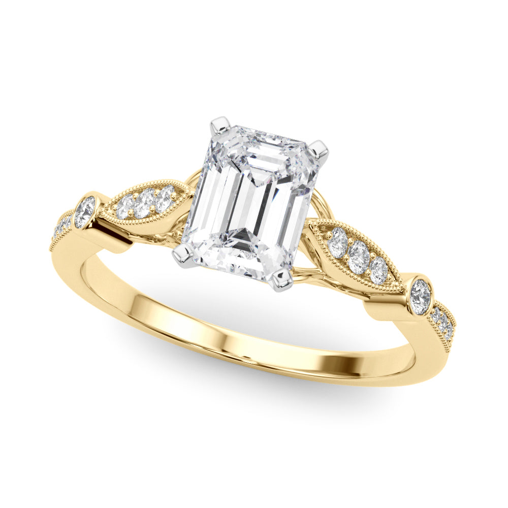 Elegant Prong-Set Round Diamond Engagement Ring — 9K/18K Gold & Platinum