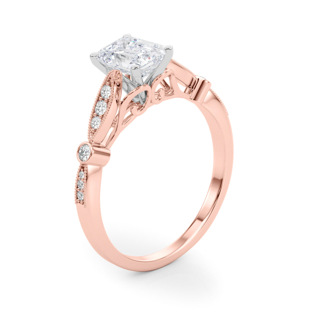 Elegant Prong-Set Round Diamond Engagement Ring — 9K/18K Gold & Platinum