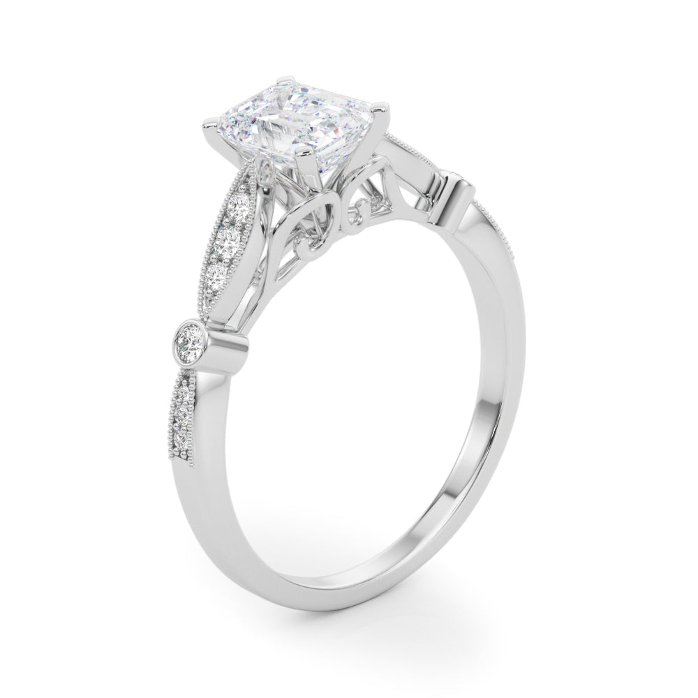 Elegant Prong-Set Round Diamond Engagement Ring — 9K/18K Gold & Platinum