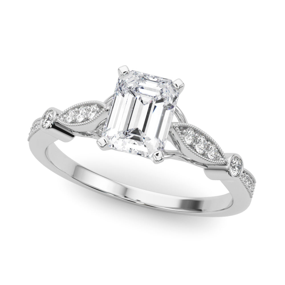 Elegant Prong-Set Round Diamond Engagement Ring — 9K/18K Gold & Platinum