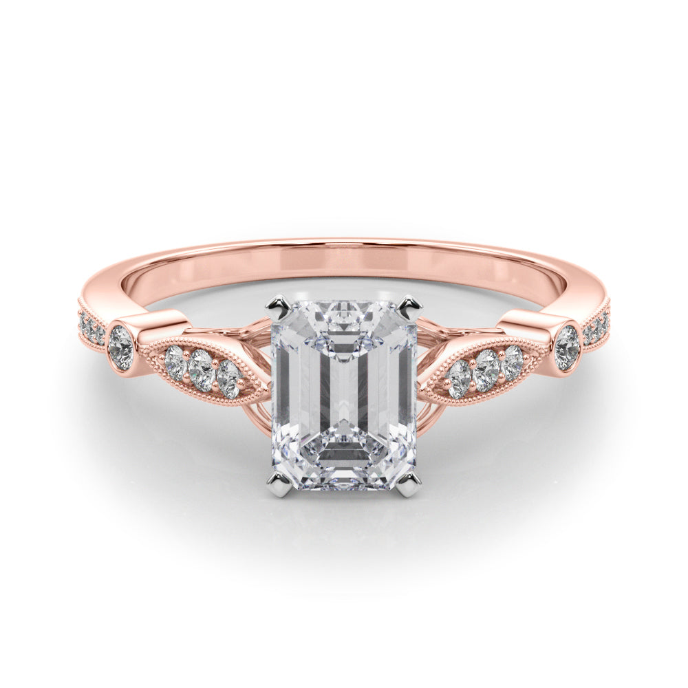 Elegant Prong-Set Round Diamond Engagement Ring — 9K/18K Gold & Platinum