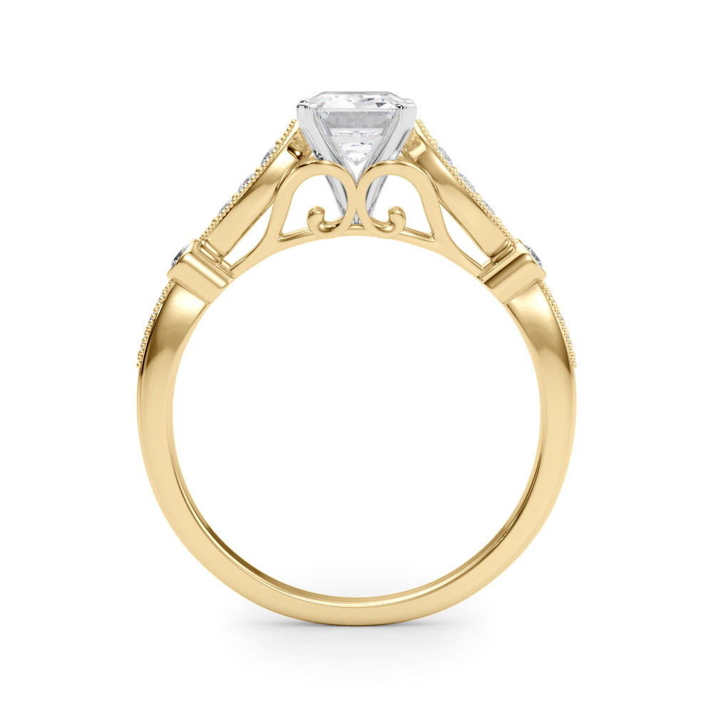 Elegant Prong-Set Round Diamond Engagement Ring — 9K/18K Gold & Platinum