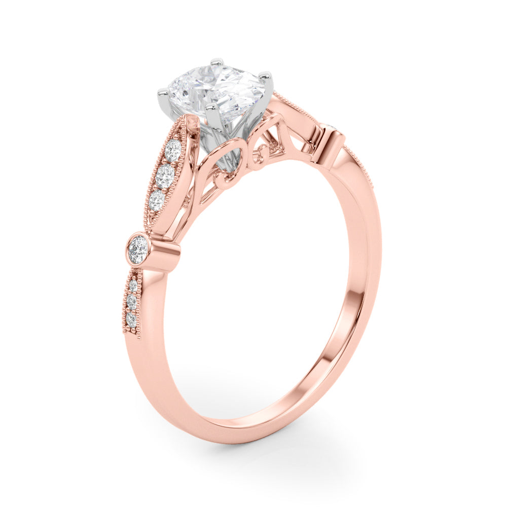 Elegant Prong-Set Round Diamond Engagement Ring — 9K/18K Gold & Platinum