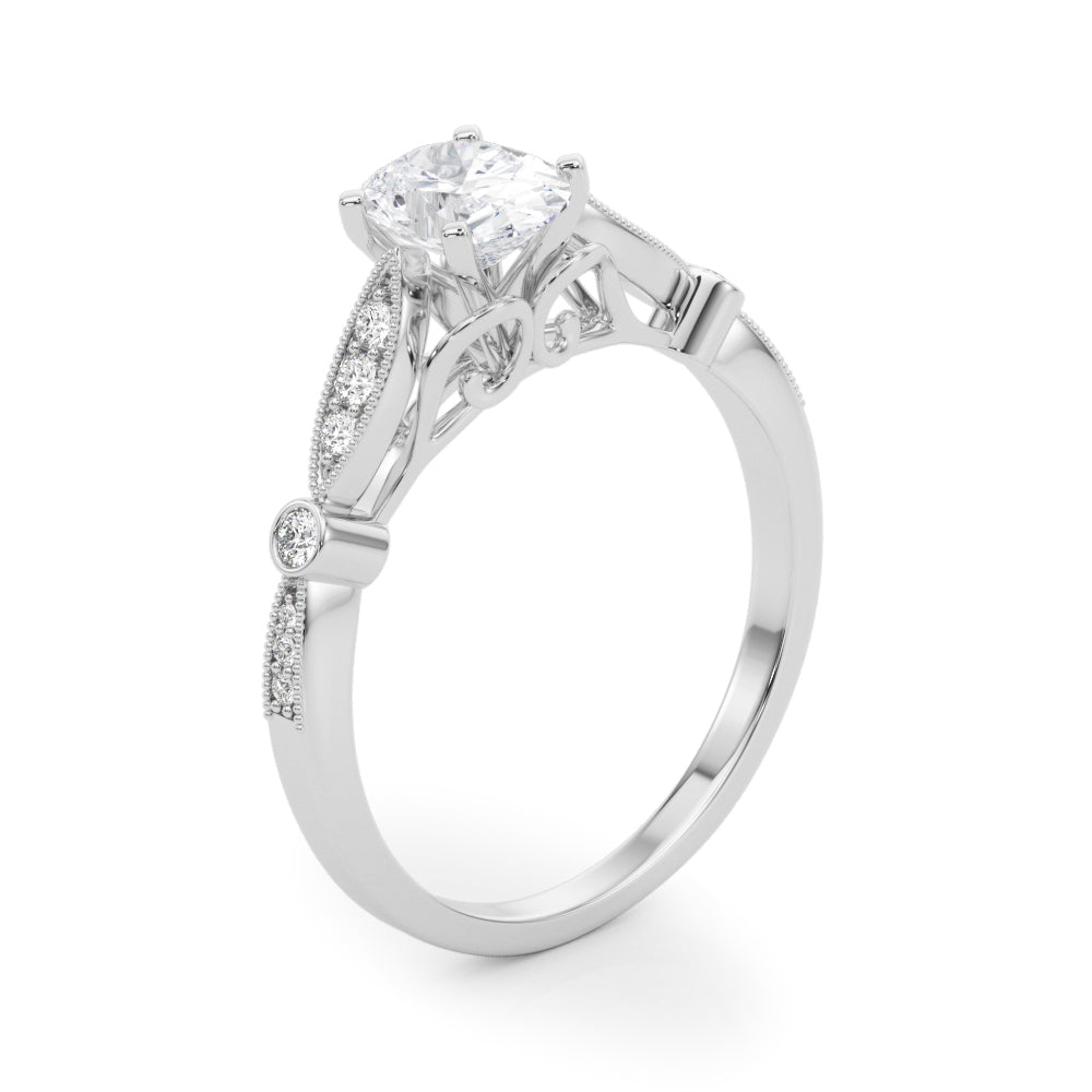 Elegant Prong-Set Round Diamond Engagement Ring — 9K/18K Gold & Platinum