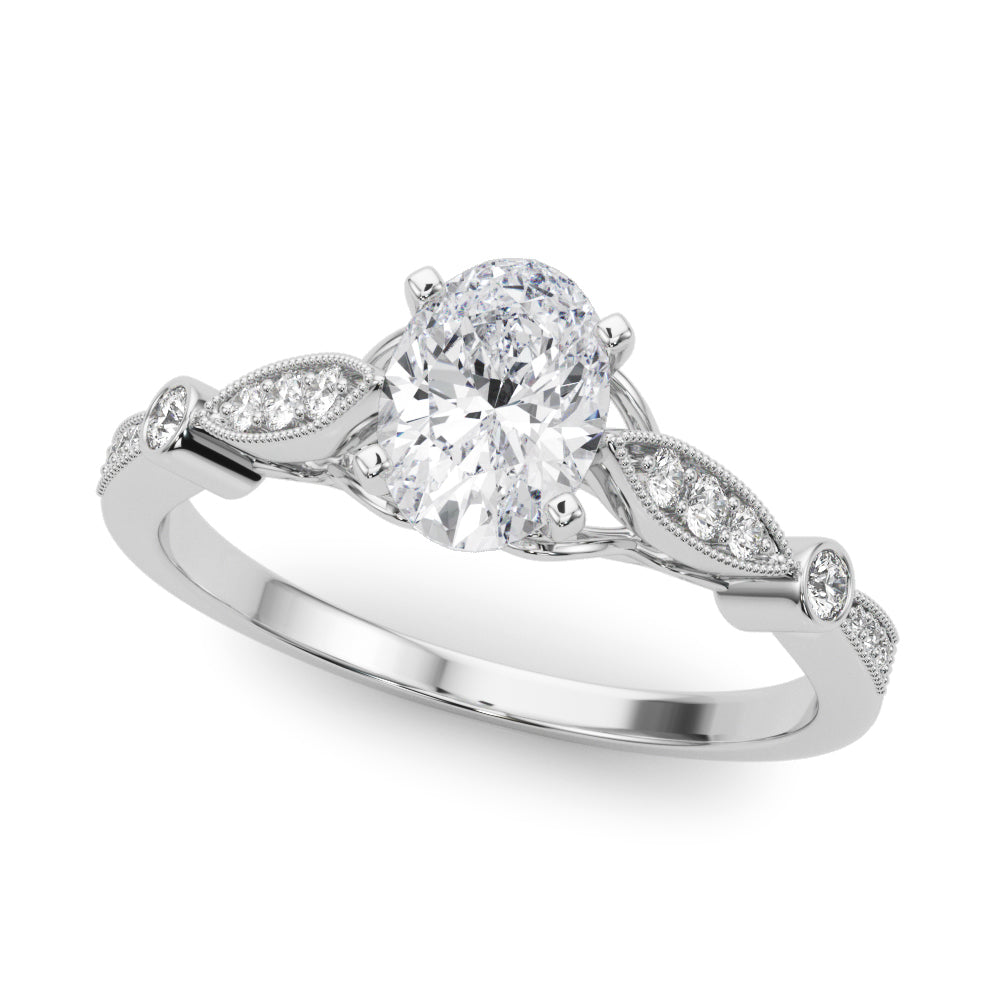 Elegant Prong-Set Round Diamond Engagement Ring — 9K/18K Gold & Platinum