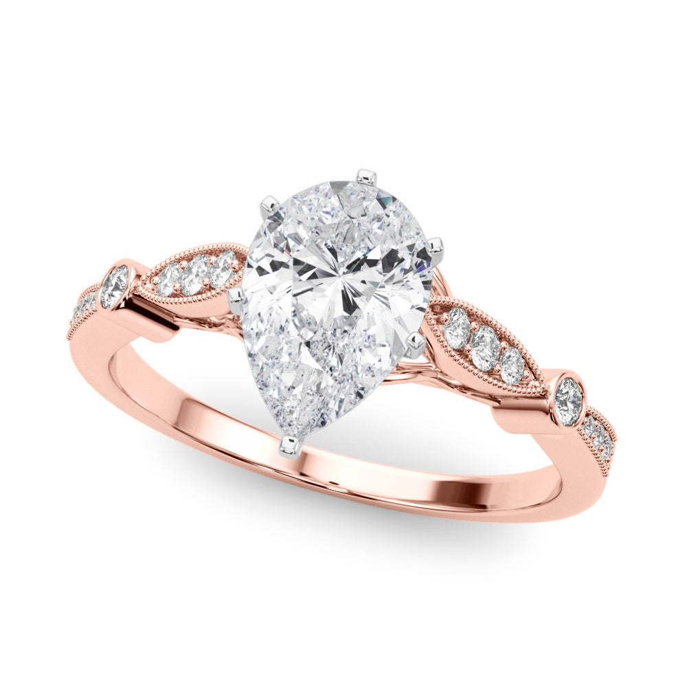 Elegant Prong-Set Round Diamond Engagement Ring — 9K/18K Gold & Platinum