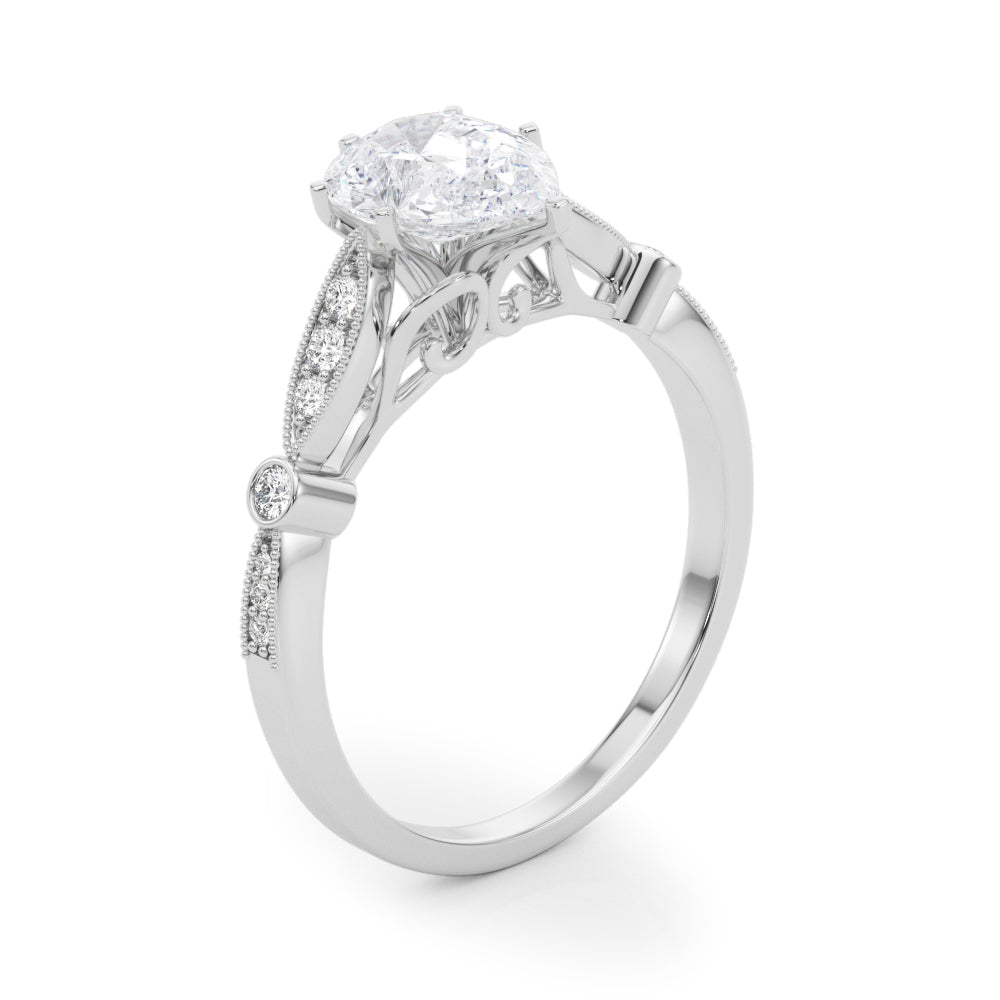 Elegant Prong-Set Round Diamond Engagement Ring — 9K/18K Gold & Platinum