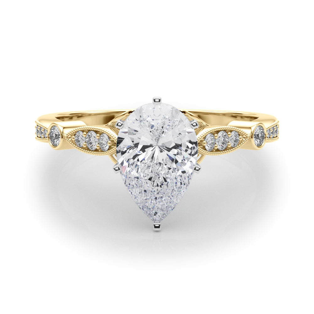 Elegant Prong-Set Round Diamond Engagement Ring — 9K/18K Gold & Platinum