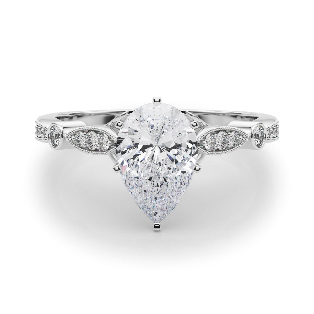 Elegant Prong-Set Round Diamond Engagement Ring — 9K/18K Gold & Platinum