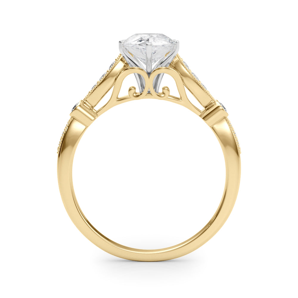 Elegant Prong-Set Round Diamond Engagement Ring — 9K/18K Gold & Platinum