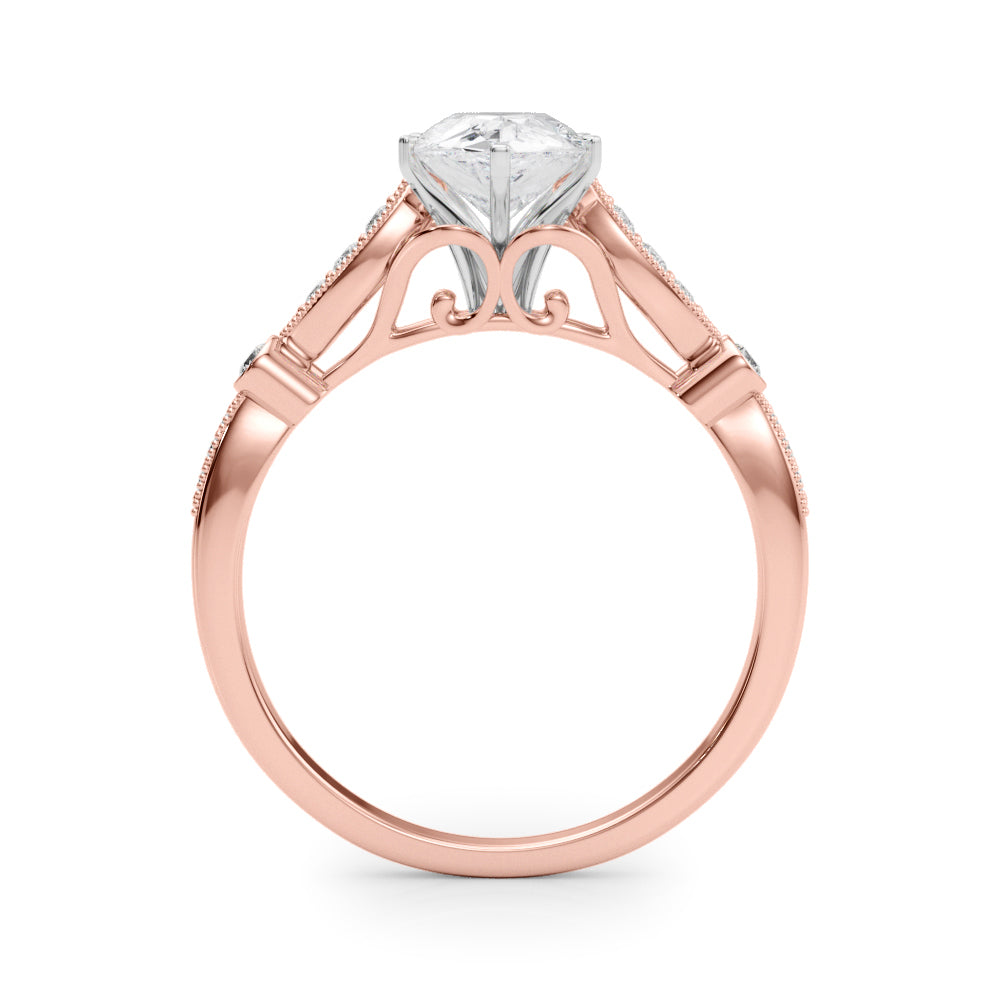Elegant Prong-Set Round Diamond Engagement Ring — 9K/18K Gold & Platinum
