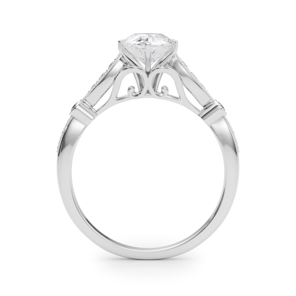 Elegant Prong-Set Round Diamond Engagement Ring — 9K/18K Gold & Platinum