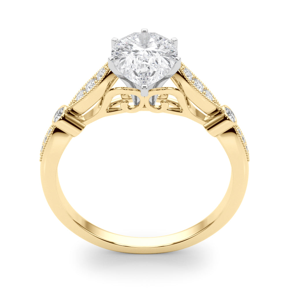 Elegant Prong-Set Round Diamond Engagement Ring — 9K/18K Gold & Platinum
