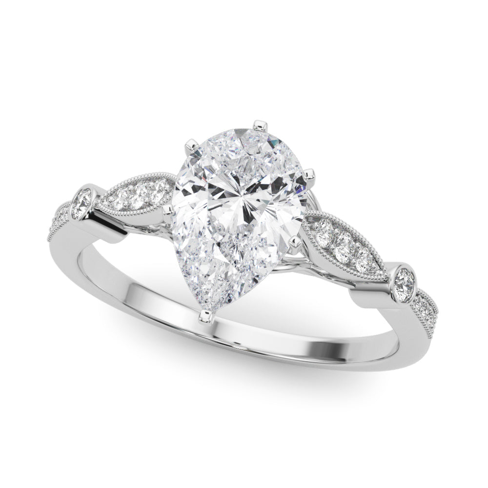 Elegant Prong-Set Round Diamond Engagement Ring — 9K/18K Gold & Platinum