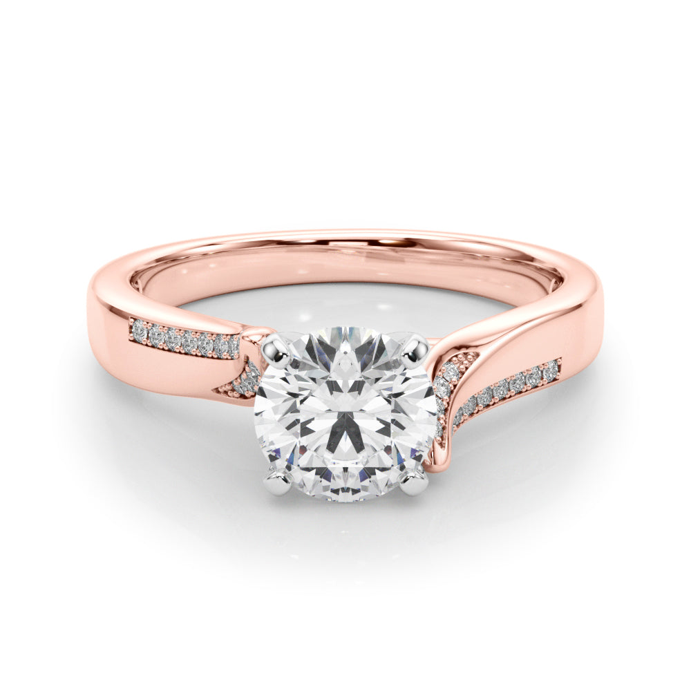 Vintage-Inspired Multi-Row Round Diamond Engagement Ring — 9K/18K Gold & Platinum