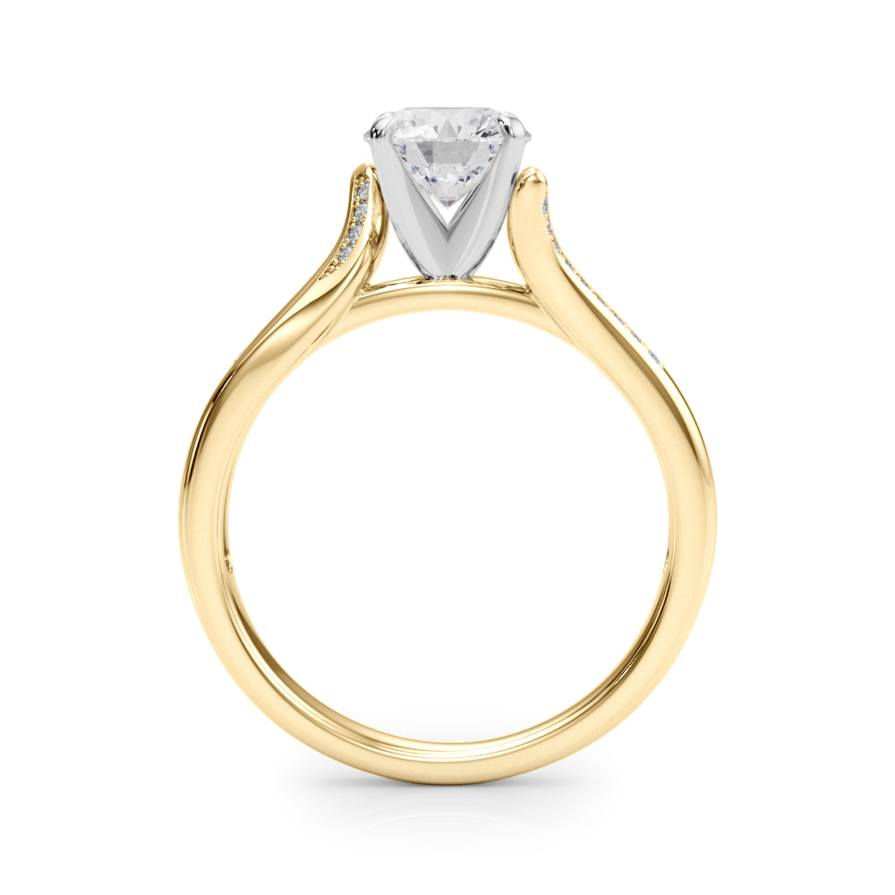 Vintage-Inspired Multi-Row Round Diamond Engagement Ring — 9K/18K Gold & Platinum