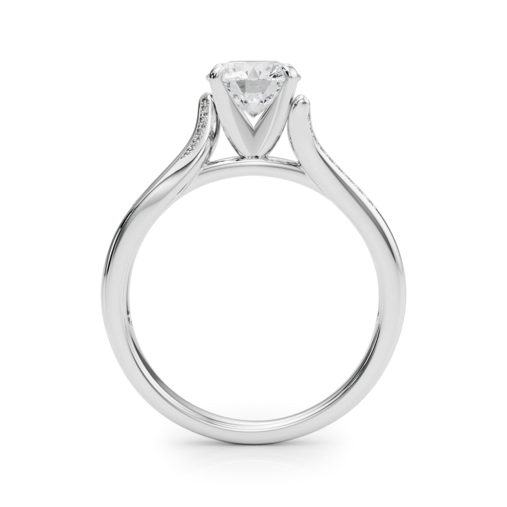 Vintage-Inspired Multi-Row Round Diamond Engagement Ring — 9K/18K Gold & Platinum
