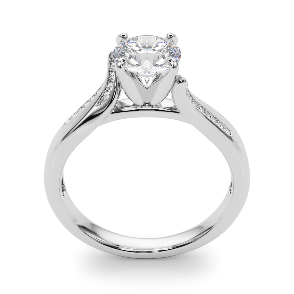 Vintage-Inspired Multi-Row Round Diamond Engagement Ring — 9K/18K Gold & Platinum