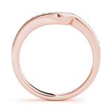 Prong-in-Channel Curved Half Eternity Ring in Gold & Platinum