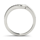 Prong-in-Channel Curved Half Eternity Ring in Gold & Platinum