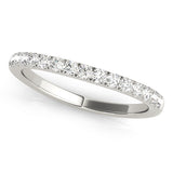 Prong Set Half Eternity Ring in Gold & Platinum