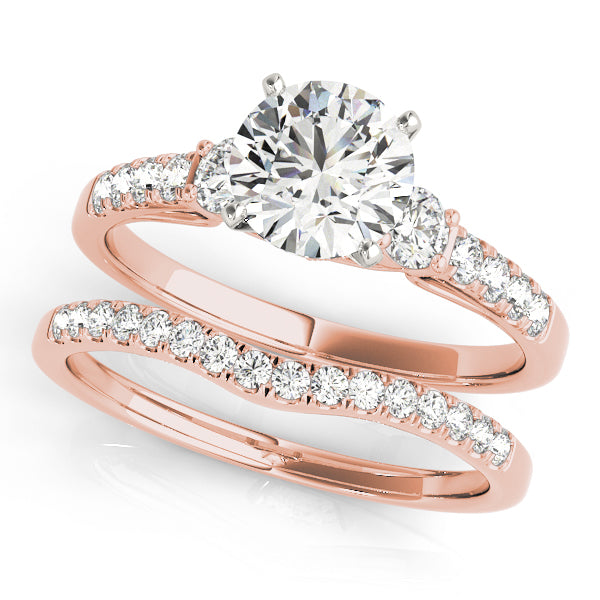 Refined Prong-Set Round Diamond Engagement Ring — 9K/18K Gold & Platinum