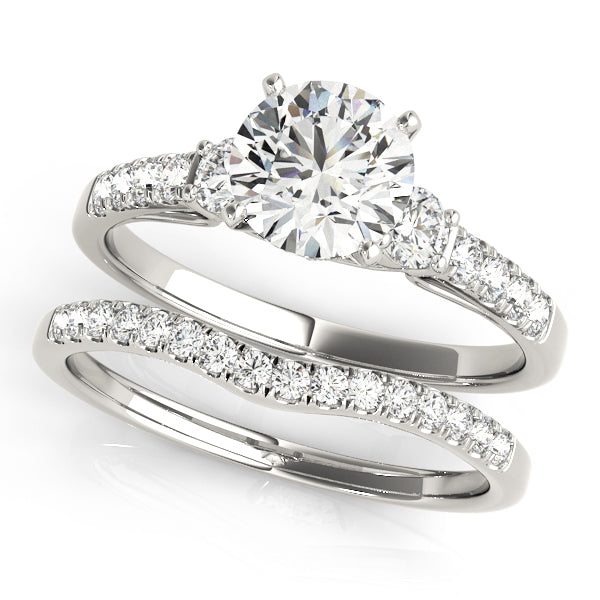 Refined Prong-Set Round Diamond Engagement Ring — 9K/18K Gold & Platinum
