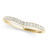Curved Half Eternity Ring in Gold & Platinum