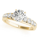 Iconic Prong-Set Round Diamond Engagement Ring — 9K/18K Gold & Platinum