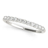 11-Stone Prong Set Half Eternity Ring in Gold & Platinum