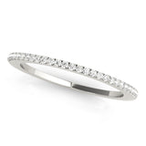 Prong Set Half Eternity Ring in Gold & Platinum