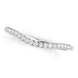 U-Prong Curved Half Eternity Ring in Gold & Platinum