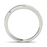 Prong in Channel Curved Half Eternity Ring in Gold & Platinum
