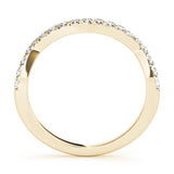 Curved Half Eternity Ring in Gold & Platinum