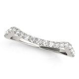 Curved Half Eternity Ring in Gold & Platinum