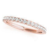 Split Prong Half Eternity Ring in Gold & Platinum
