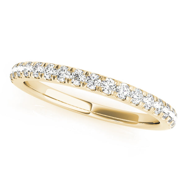 Split Prong Half Eternity Ring in Gold & Platinum