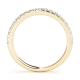 Split Prong Half Eternity Ring in Gold & Platinum