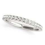 Split Prong Half Eternity Ring in Gold & Platinum