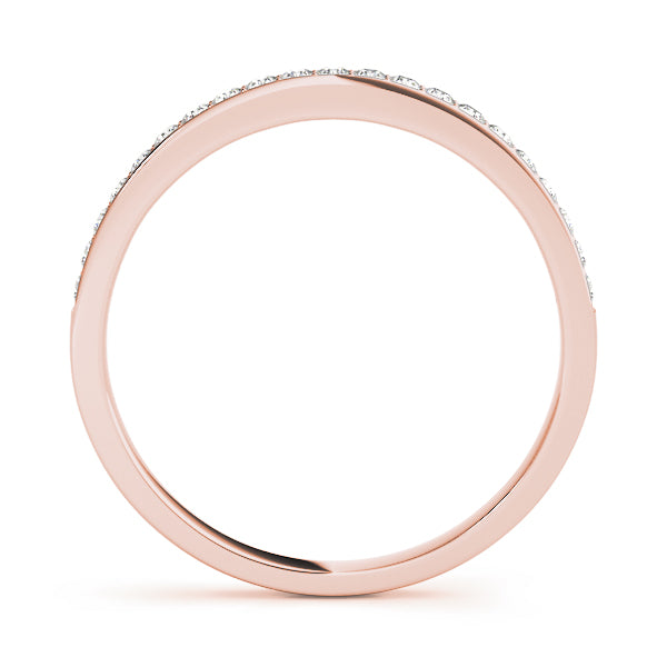 Prong Set Half Eternity Ring in Gold & Platinum