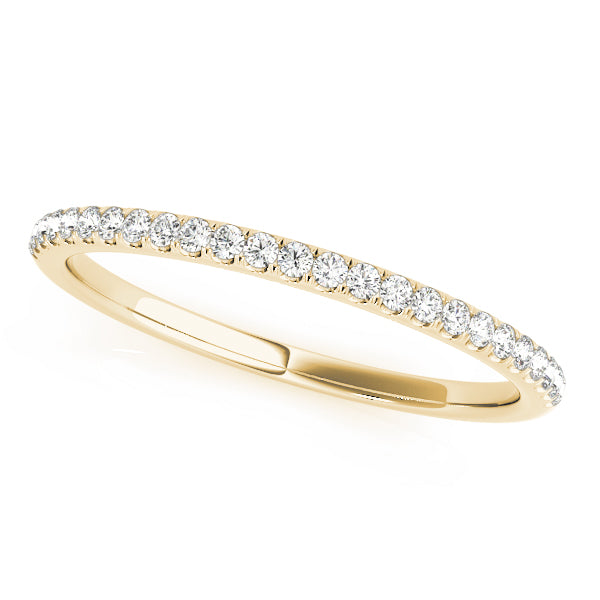 Single Row Split Prong Half Eternity Ring in Gold & Platinum