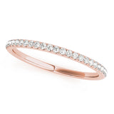 Single Row Split Prong Half Eternity Ring in Gold & Platinum